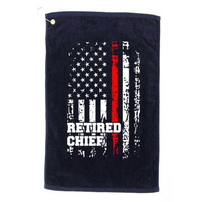 Retired Fire Chief Firefighter Rank Retirement Gift Golf Towel