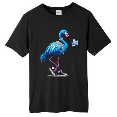 Retro Flamingo Chucks And Pearls Comma La Kamala Harris 2024 Gift Tall Fusion ChromaSoft Performance T-Shirt