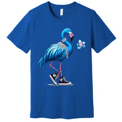 Retro Flamingo Chucks And Pearls Comma La Kamala Harris 2024 Gift Premium T-Shirt