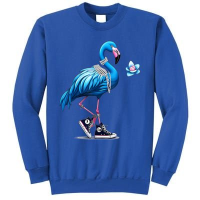 Retro Flamingo Chucks And Pearls Comma La Kamala Harris 2024 Gift Tall Sweatshirt