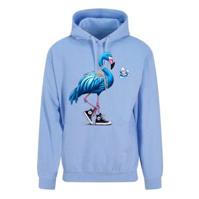 Retro Flamingo Chucks And Pearls Comma La Kamala Harris 2024 Gift Unisex Surf Hoodie