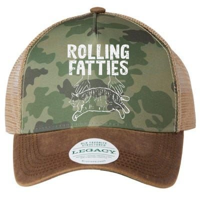 Rolling Fatties Cat Funny Fat Kitten Legacy Tie Dye Trucker Hat