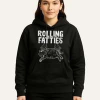 Rolling Fatties Cat Funny Fat Kitten Hoodie