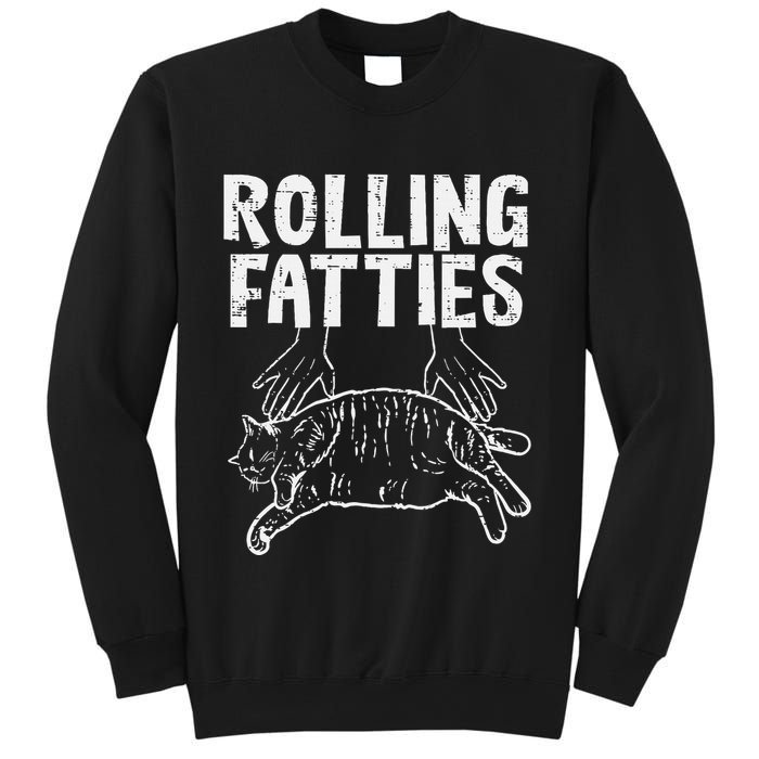 Rolling Fatties Cat Funny Fat Kitten Sweatshirt