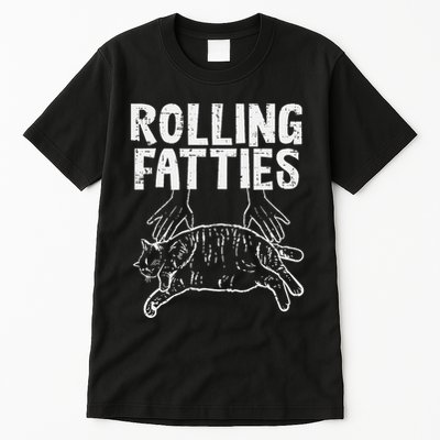 Rolling Fatties Cat Funny Fat Kitten Tall T-Shirt