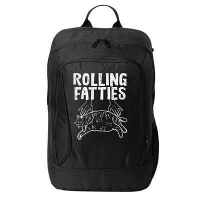 Rolling Fatties Cat Funny Fat Kitten City Backpack