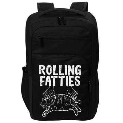 Rolling Fatties Cat Funny Fat Kitten Impact Tech Backpack