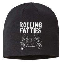 Rolling Fatties Cat Funny Fat Kitten Sustainable Beanie