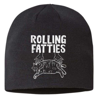 Rolling Fatties Cat Funny Fat Kitten Sustainable Beanie