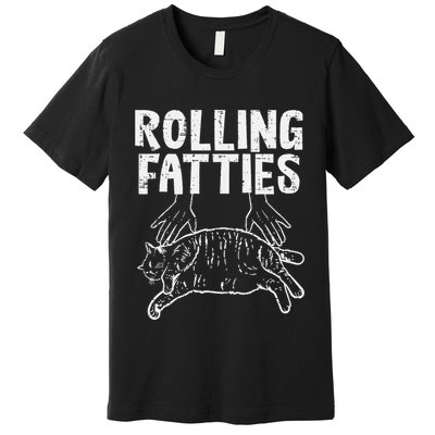 Rolling Fatties Cat Funny Fat Kitten Premium T-Shirt