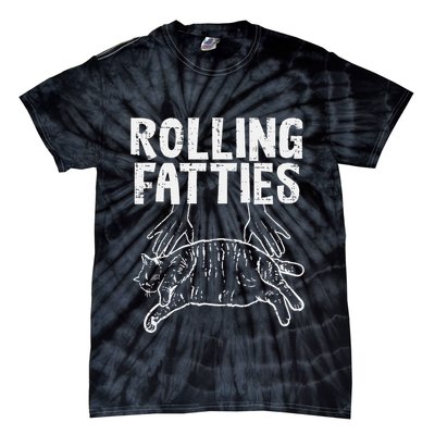 Rolling Fatties Cat Funny Fat Kitten Tie-Dye T-Shirt