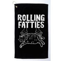 Rolling Fatties Cat Funny Fat Kitten Golf Towel