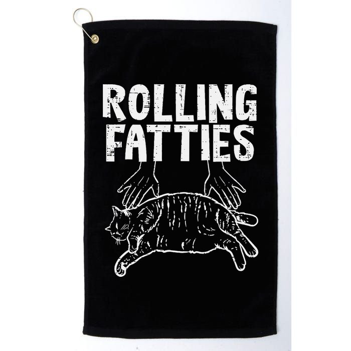 Rolling Fatties Cat Funny Fat Kitten Golf Towel