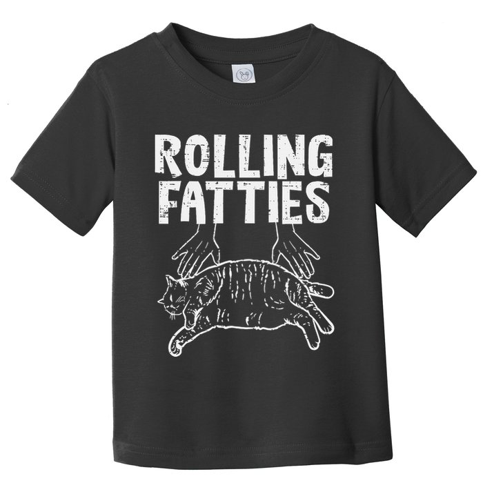 Rolling Fatties Cat Funny Fat Kitten Toddler T-Shirt