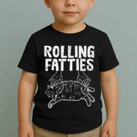Rolling Fatties Cat Funny Fat Kitten Toddler T-Shirt