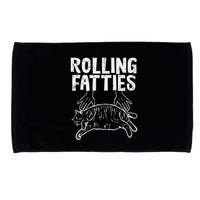 Rolling Fatties Cat Funny Fat Kitten Microfiber Hand Towel