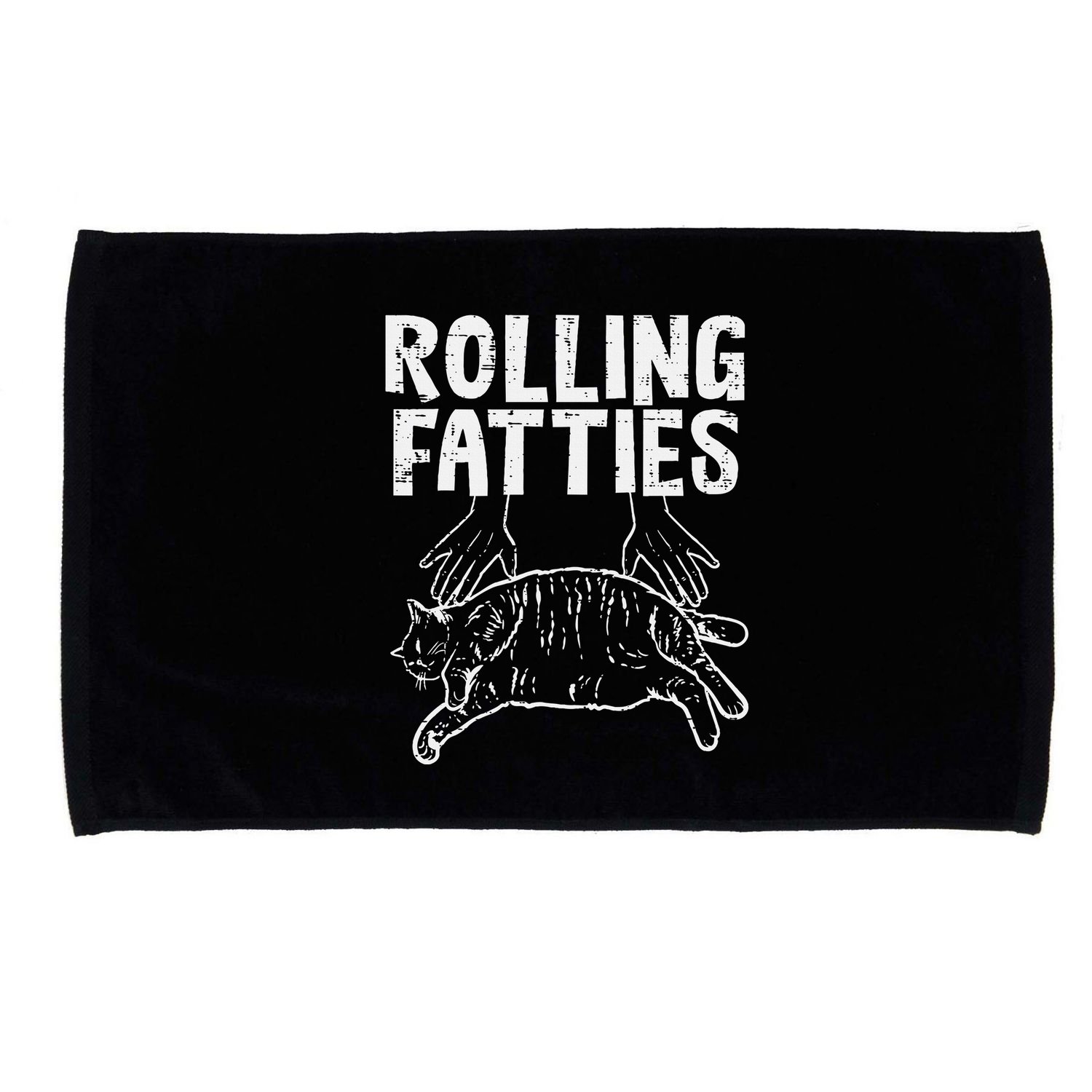 Rolling Fatties Cat Funny Fat Kitten Microfiber Hand Towel