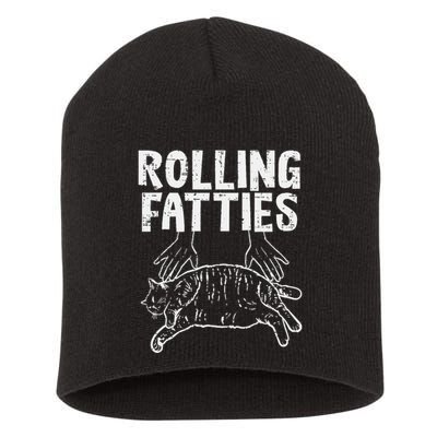 Rolling Fatties Cat Funny Fat Kitten Short Acrylic Beanie
