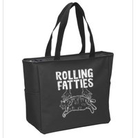 Rolling Fatties Cat Funny Fat Kitten Zip Tote Bag