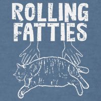 Rolling Fatties Cat Funny Fat Kitten Garment-Dyed Sweatshirt