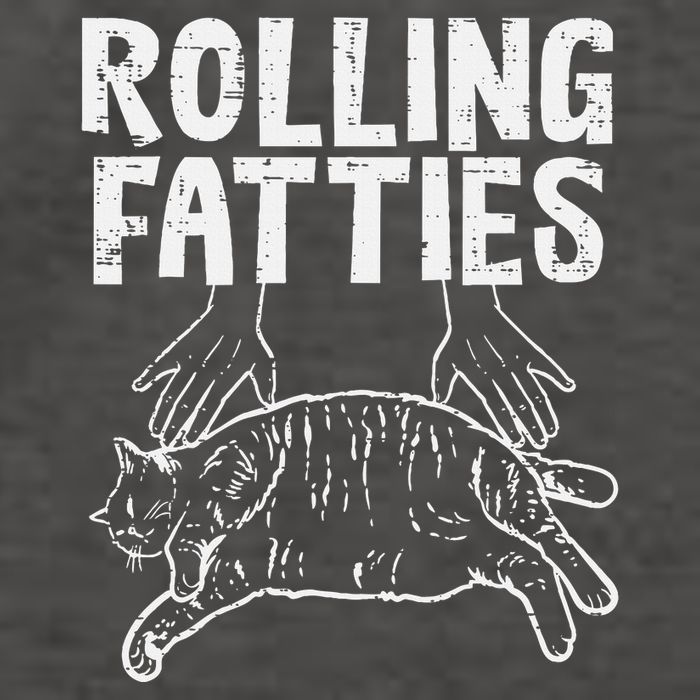 Rolling Fatties Cat Funny Fat Kitten Vector Backpack