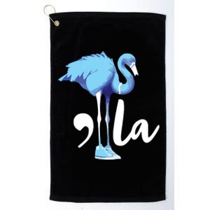 Retro Flamingo Chucks And Pearls Comma La Kamala Harris 2024 Platinum Collection Golf Towel