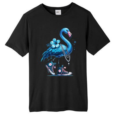 Retro Flamingo Chucks And Pearls Comma La Kamala Harris 2024 Tall Fusion ChromaSoft Performance T-Shirt