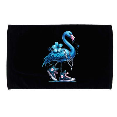 Retro Flamingo Chucks And Pearls Comma La Kamala Harris 2024 Microfiber Hand Towel