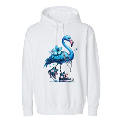 Retro Flamingo Chucks And Pearls Comma La Kamala Harris 2024 Garment-Dyed Fleece Hoodie