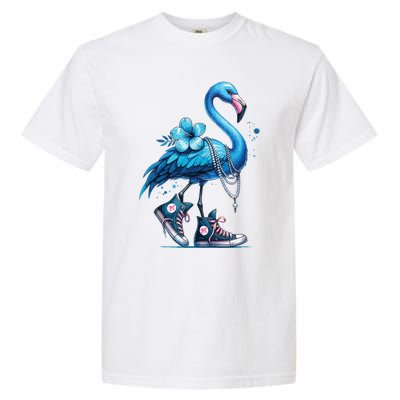 Retro Flamingo Chucks And Pearls Comma La Kamala Harris 2024 Garment-Dyed Heavyweight T-Shirt