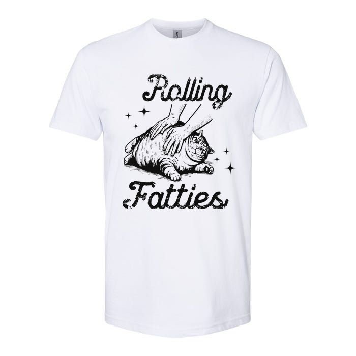 Rolling Fatties Cat Funny Cute Cat Lover Kitten Owner Kitty Softstyle CVC T-Shirt