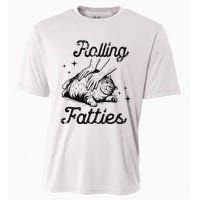 Rolling Fatties Cat Funny Cute Cat Lover Kitten Owner Kitty Cooling Performance Crew T-Shirt