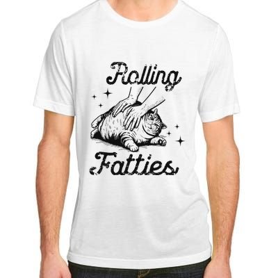 Rolling Fatties Cat Funny Cute Cat Lover Kitten Owner Kitty Adult ChromaSoft Performance T-Shirt