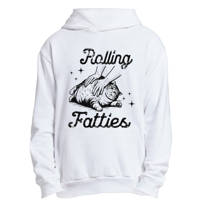 Rolling Fatties Cat Funny Cute Cat Lover Kitten Owner Kitty Urban Pullover Hoodie