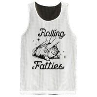 Rolling Fatties Cat Funny Cute Cat Lover Kitten Owner Kitty Mesh Reversible Basketball Jersey Tank