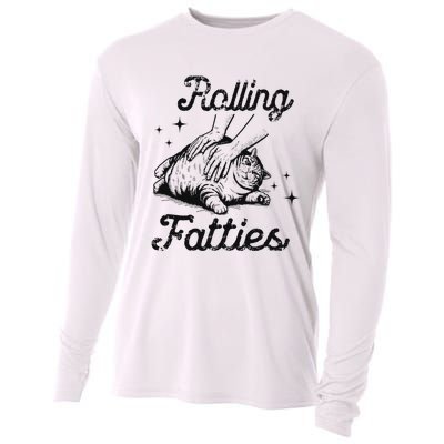 Rolling Fatties Cat Funny Cute Cat Lover Kitten Owner Kitty Cooling Performance Long Sleeve Crew