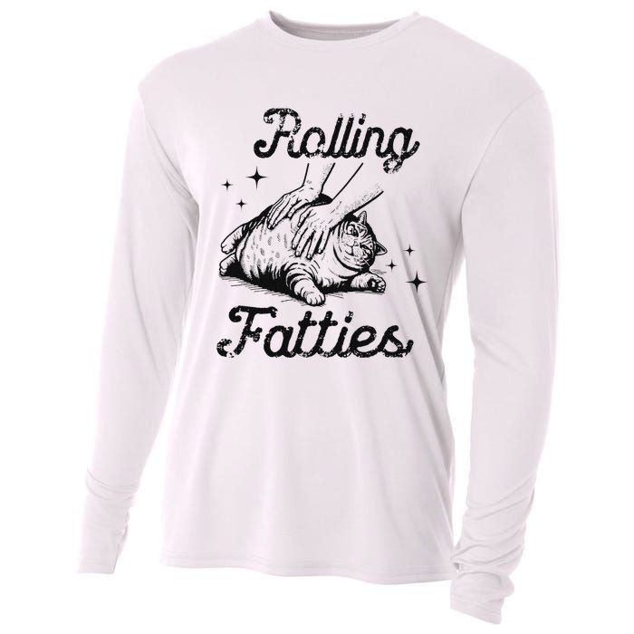 Rolling Fatties Cat Funny Cute Cat Lover Kitten Owner Kitty Cooling Performance Long Sleeve Crew