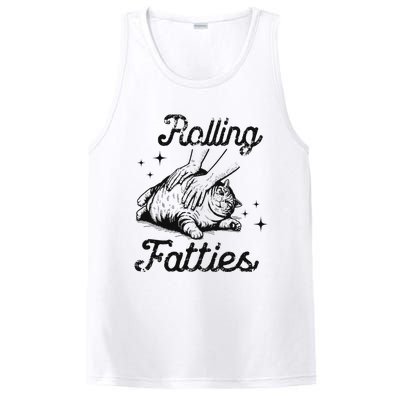 Rolling Fatties Cat Funny Cute Cat Lover Kitten Owner Kitty PosiCharge Competitor Tank