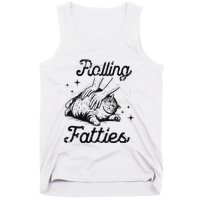 Rolling Fatties Cat Funny Cute Cat Lover Kitten Owner Kitty Tank Top