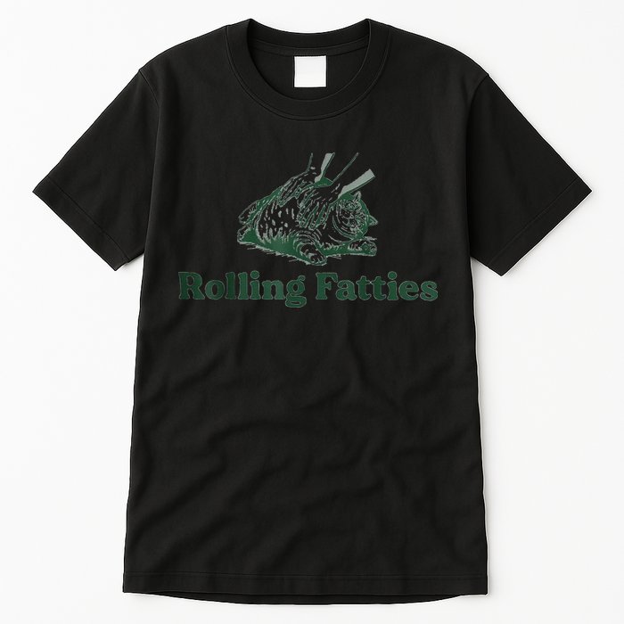 Rolling Fatties Cat Funny Cute Tall T-Shirt