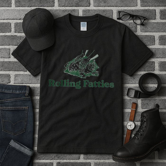 Rolling Fatties Cat Funny Cute Tall T-Shirt