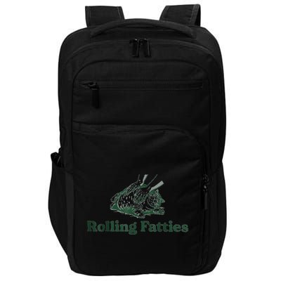 Rolling Fatties Cat Funny Cute Impact Tech Backpack