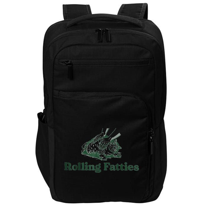 Rolling Fatties Cat Funny Cute Impact Tech Backpack
