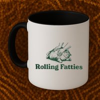 Rolling Fatties Cat Funny Cute Mug