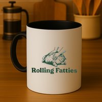 Rolling Fatties Cat Funny Cute Mug