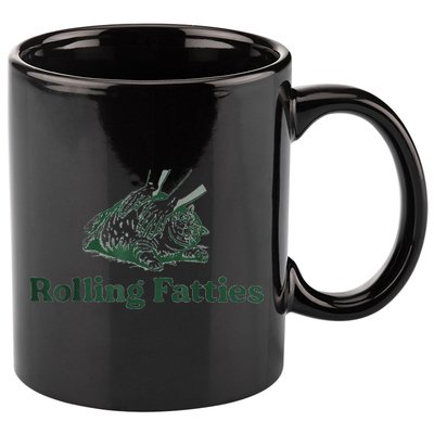 Rolling Fatties Cat Funny Cute 11oz C Handle Ceramic Mug