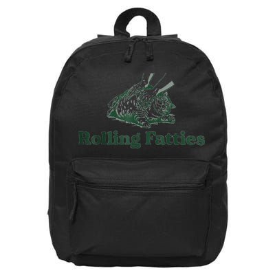 Rolling Fatties Cat Funny Cute 16 in Basic Backpack