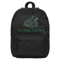 Rolling Fatties Cat Funny Cute 16 in Basic Backpack