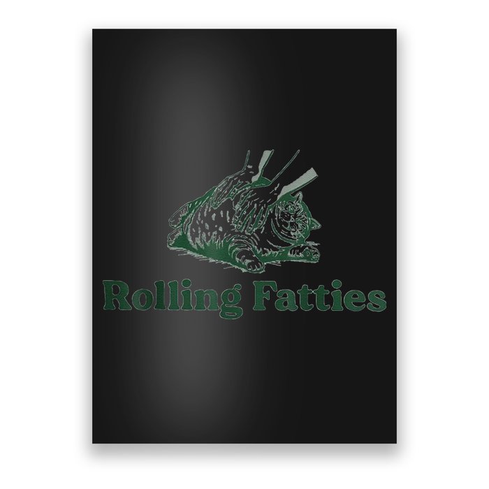 Rolling Fatties Cat Funny Cute Poster