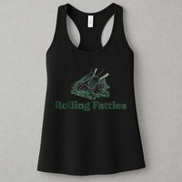 Rolling Fatties Cat Funny Cute Womens Tank Top